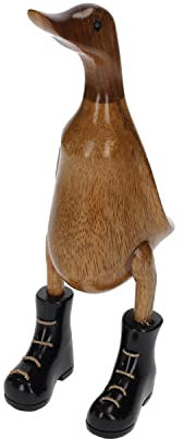 Keyhomestore -Dekorative Ente, aus Bambusholz, Höhe 26 cm, Farbe hellbraun, ideal als dekoratives Accessoire für Innenräume, Geschenkidee und Gastgeschenke.