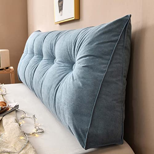 Yanman - Almohadas grandes de cuña para cabecero de cama, almohada triangular de lectura, cojín de apoyo lumbar, respaldo de cintura, cojín de posicionamiento suave para sofá cama, 80 x 50 x 20 cm