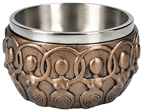Pacific Giftware Decorative Metaphysical Wicca Spiritual Shaman Spiral Triple Goddess Smudging Bowl with Stainless Steel Interior 3.25 H