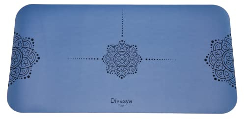 DIVASYA Yoga-Knie-Pad: Yoga-Kissen, Knieschoner, Yoga-Knie-Polster (64x33cm), dämpfender Naturkautschuk & rutschfeste japanische grip Oberfläche. Für Ellbogen, Handgelenke, Knie und REISEMATTE