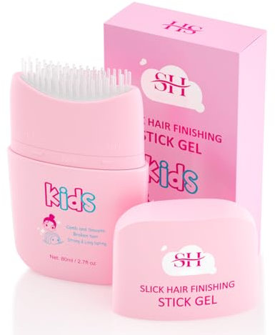gowwim New Kids Hair Gel,Children's Hair Wax Stick for Hair Edge Control,Hair Finishing Stick with Comb Integration Designed for Kids,Natural Ingredients,Suitable for All Hair Styles.