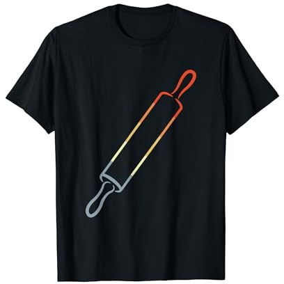 Rouleau à pâtisserie vintage Croquis d'un ouvrier boulanger T-Shirt