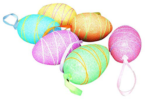 Dekorative Ostereier zum Aufhängen Ostereier mit schönen Mustern Deko Eier Bunt Deko Frühlingsdeko Hängen Ostern Deko Klein Vintage Für Innen Draußen Fenster Wohnzimmer