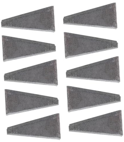 BESTonZON 10 Piezas Herramienta De Refuerzo De Cuña Triangular Cuña De De Acero Al Carbono De Para Instalación De Mango Exteriores s