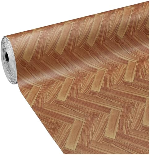 emmevi PVC-Bodenbelag Rolle Vinyl 31 Größen Holz Pfahl Fischgräten 100 x 1500 cm Dis_E