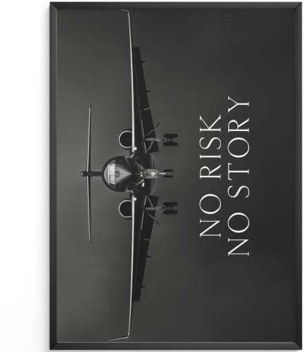MJ-Graphics® Motivationsbilder Flugzeug Büro, A3 Bild Motivation Privatejet Mood Poster Luxus Lifestyle, Affirmationen Kleiderraum Ohne Rahmen