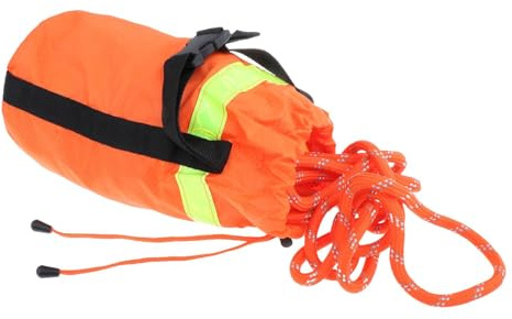 Perfeclan Sacco da Lancio in Corda Riflettente lanciabile in Acqua Dispositivo per Linea di Lancio Riflettente, Linea di Lancio Galleggiante Portatile per Canoa, Corda da 16 m