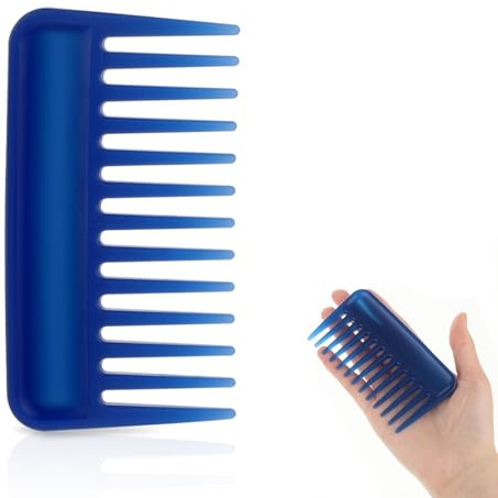 Mini Detangling Comb, 4 Inch Small Wide Tooth Comb Shower Comb Portable Purse Comb Portable Travel Comb Pocket Curly Hair Comb Styling Comb Plastic Big Tooth Comb Wet Comb for Women, No Handle Design