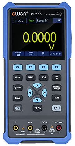 Multimetro con oscilloscopio portatile 2-in-1 Multimetro digitale a vero valore RMS con oscilloscopio da laboratorio a 2 canali con larghezza di banda di 70 Frequenza di campionamento di 250