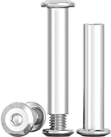 Drenky 10 Piezas M8 Tornillos De Conexión y Manguito De Acero Inoxidable A2 V2A (10 x Tornillos, 10 x Tuercas Cilíndricas) M8x35mm Para Muebles, Armarios