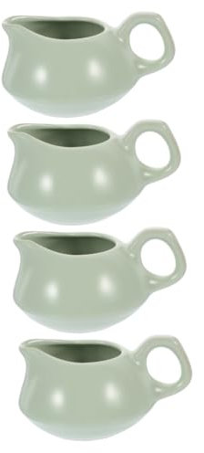 BUGUUYO 4pezzi Ceramica Salsiera Con Manico Versatile Contenitore Per Salsa e Latte Facile Da Pulire e Resistente Alle Macchie Design Elegante Per Ogni Occasione