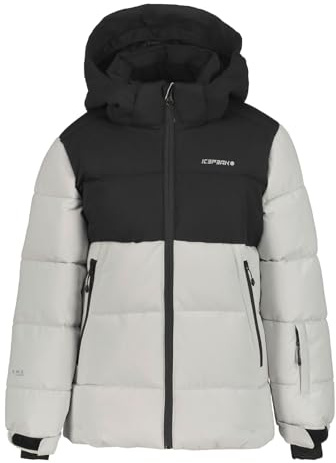 ICEPEAK Jungen Kinder Schneejacke Winterjacke Isolierjacke Skijacke Jacke Louin, Farbe:Grau, Artikel:-220 Light Grey, Größe:140