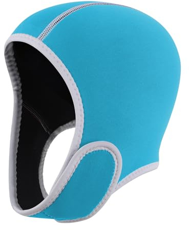 TINAYAUE Neoprene Diving Hood for Men Women 2MM Scuba Dive Hood Wetsuit Cap with Adjustable Chin Strap Underwater Warm UV Protection Swimming Cap for Surfing Snorkeling Water Sports (Blue)