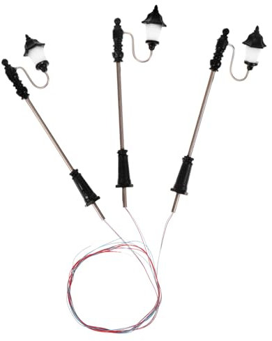 SUPVOX Lampione Stradale in Miniatura 3 Pezzi ABS per Modellini