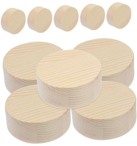 GARIOUANS 10 pezzi Rondelle in Legno Naturale per Progetti DIY Creativi Dischi Legno Tondi Levigati per Pittura Decorazioni Feste e Lavoretti Ragazzi