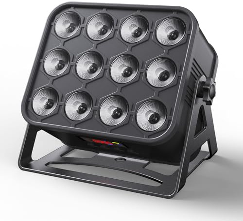 Ehaho 12x18W Akku LED Par Licht | 6 in 1 RGBWA+UV Disco Partylicht mit App Steuerung | 8000mAh Wiederaufladbarer Batterie Bühnenlicht mit DMX 512 | Beam Effekt für Party Nachtclub KTV Live Show