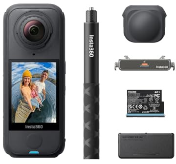 Insta360 X4 Air Essentials-Bundle – 165 g leichte 8K 360°-Kamera, Unsichtbarer Selfie-Stick, Wechsel-Linsen, Aufnehmen & dann ausrichten, integr. Windschutz, FlowState-Stabilisierung, KI-gestützte App