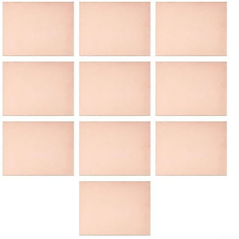 Pumixiy FR4 Fiberglas-Leiterplatten-Substrat, einseitig, kupferverkleidete Platine für Leiterplatten, Ätzen, Hobbyisten, Heimwerker, Leiterplattenherstellung, 10 Stück