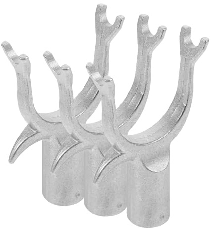 BESPORTBLE Lot de 3 Têtes Fourche en Aluminium pour Tringle à Vêtements, Connecteurs 1,9 Cm de Diamètre Intérieur, Résistants pour Étendoir Linge Séchant Extérieur, Accessoires