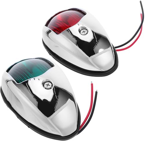 TOYANDONA 2 Luces LED de Navegación para Barco 12v, Lámparas de Señalización Marinas Abs, Luz Roja y Verde para Proa y Estribor, Compatibles Yates y Embarcaciones, Seguridad en Navegación