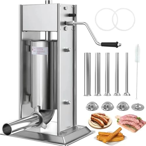 Macchina Per Churros Manuale 3l/5l/7l Commerciale Churrera Per Donut Spagnoli Macchina Per Churros Con 4 Ugelli E 5 Tubi Macchina Per Riempimento Di Marmellata Per Churros Latini Per Ristoranti 3L