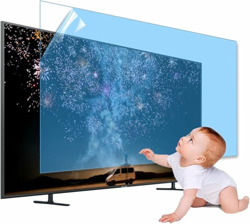 CWCQGH 43-65 Inch TV Screen Protector, Frosted Matte Anti Glare Outdoor/Indoor Anti Blue Relieve Eye Strain and Sleep Better, for LCD、LED、4K OLED- (60in 1338x756mm)