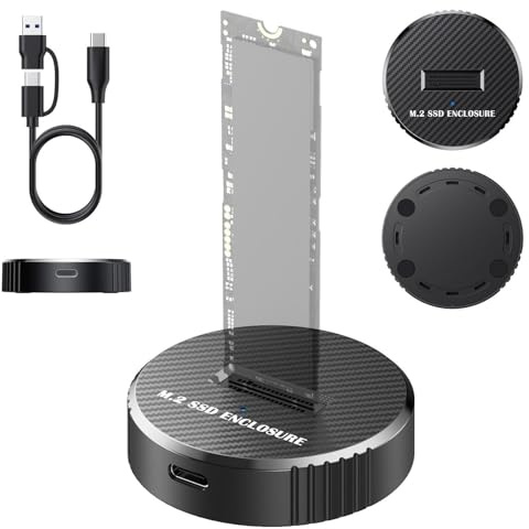Hard Drive Enclosure,10Gbps Plug-and-Play Portable Enclosure,External Hard Drive Dock | For Computer, Desktop, Mobile Devices, Media Storage