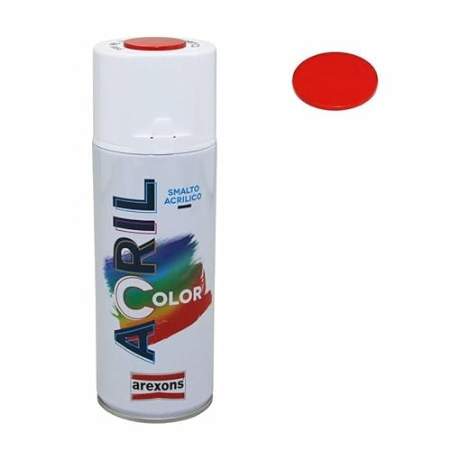 Arexons - Vernice acrilica spray colore rosso traffico RAL 3020 (Ducati - Honda - Beta), 400 ml, (3938)