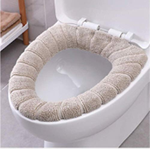 Copri-sedile WC lavabile in caldo morbido pile corallo (beige)