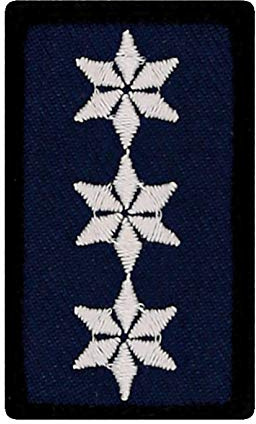 Café Viereck ® Polizei Mini Rangabzeichen - Patch mit Dienstgrad - Gestickt mit Klett – 3 x 5 cm (Polizeihauptkommissar (PHK))