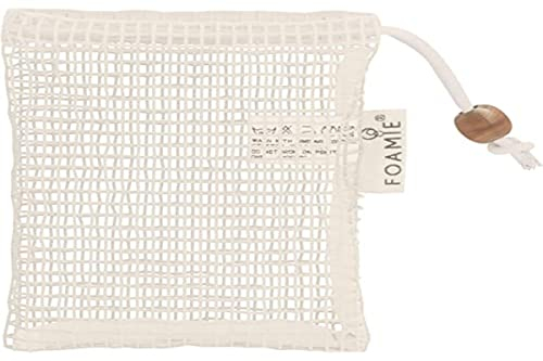 Foamie Seifensäckchen 5er Set, Bio Seifenbeutel für festes Shampoo & festes Duschgel Seifenreste, Seifennetz für noch mehr Schaumbildung & Trocknen der Seife, 100% Baumwolle