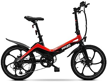 DUCATI MG20, Unisex-Erwachsene City-Elektrofahrrad, 20 Zoll, Rot, Einheitsgröße