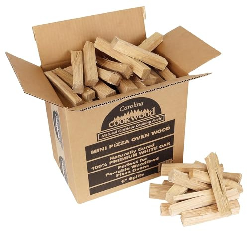 Mini Pizza Oven Wood, 6 Inch Firewood Logs, White Oak Hardwood Splits for Portable Wood-Fired Pizza Ovens, USA Made, Sustainably Milled, Approximately 12-14 lbs