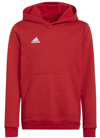 adidas unisex - barn Huvtröja Entrada 22 Sweat Hoodie, team power red 2, 7-8 år