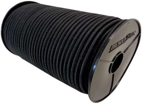 Gummiseil Expanderseil 10mm 25m mit PE Mantel in Schwarz Gummileine Planenseil Leine Gummischnur Gummikordel