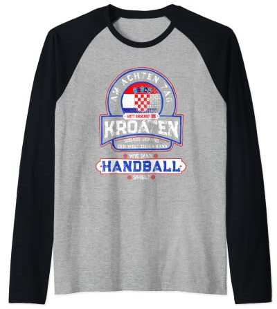Handball und Kroatien Rukomet Hrvatska Raglan