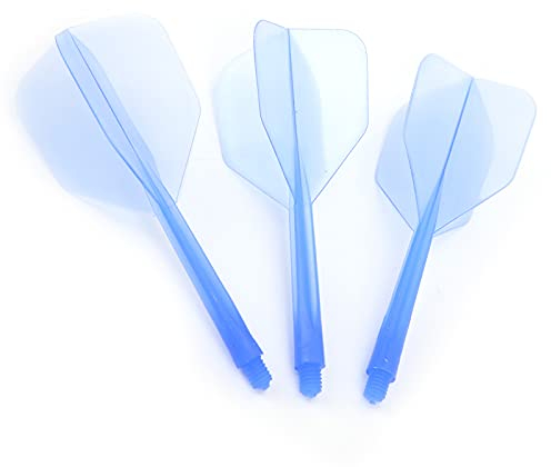 SWOQ Dart Flight Set, Dartschaft und Flights Anti Break 3 STK. 3,1 Zoll Länge 2BA-Gewinde für 90-Grad-Flight für Dart-Spiele(Blau)