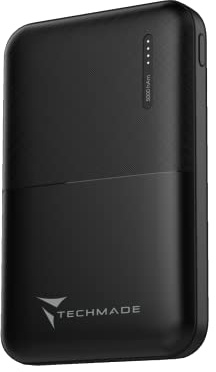 Techmade Power Bank 5000mAh, Tunn & Kompakt Laddare Bärbar Snabb laddning Externt batteri Powerbank för iPhone Samsung Huawei Smartphone …