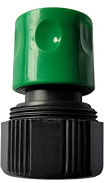 1/2 - 3/4 Gartenschlauch Schlauchverbinder Schlauchstück Schlauchkupplung Spritze Y-Verbindung Hahnstück mit oder ohne Wasserstop Kunststoff Grün (Schlauchstück 3/4 Zoll m. Wasserstop)
