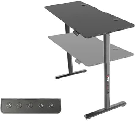 ZStyle Scrivania regolabile in altezza elettrica motorizzata standing desk gaming da gioco laptop pc ergonomica carbon look sit - stand seduto - in piedi postazione carbonio tavolo studio gioco gamer