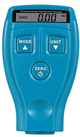 Irfora Schichtdickenmessgerät LCD Digital Lackdickensonde Tester Autolacktiefentest Meter Lacktester Messen Sie die Beschichtungsfolie für das Auto