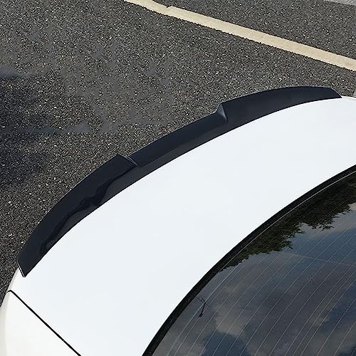 JINMAYA Auto ABS-Material Heckspoiler für Mercedes-Benz C Class W204 2007-2014 C180 C63 Kofferraumspoiler Ohne Perforation Deckel Spoiler Flügel Auto Dekoration Zubehör,Blade Bright Black