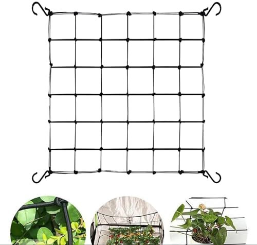 Plant Support Scrog Net Elastic Trellis for Greenhouse Tent Garden Grid Grow Net Plant Net Scrog Net Plant Net Grow Net Strong Supportive Trellis Net (120 x 120 cm)