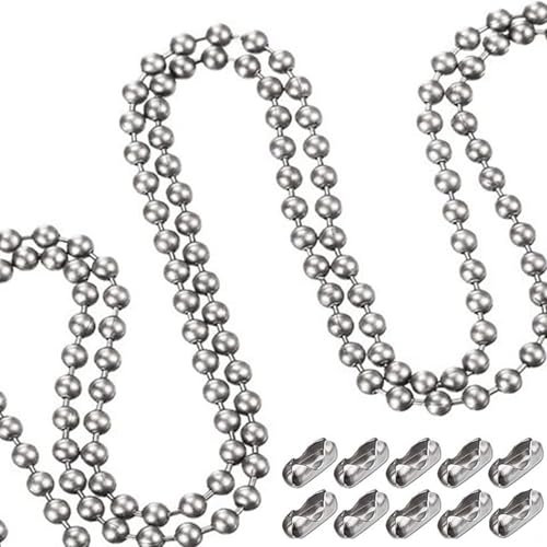3M Roller Blind Chain with 10pcs Chain Connectors | Durable Replacement Bead Cord for Window Blinds | Easy-to-Install Blind Accessories