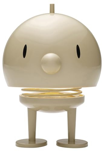 Hoptimist Lampe LED, Nachttischlampe Touch, Kabellose Lampe Tisch, Aufladbare & Dimmbar, Dänischem Design, 15 x 15 x 23 cm, XL, Latte