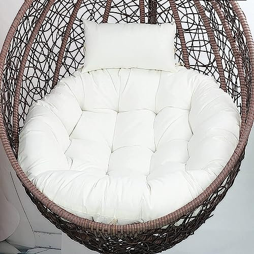 BAZEFHANZ Cojín para silla colgante, cojín plegable para mecedora con reposacabezas, cojín de repuesto para columpio de huevos de jardín, cojín para silla colgante para mecedoras, sillas de camping,