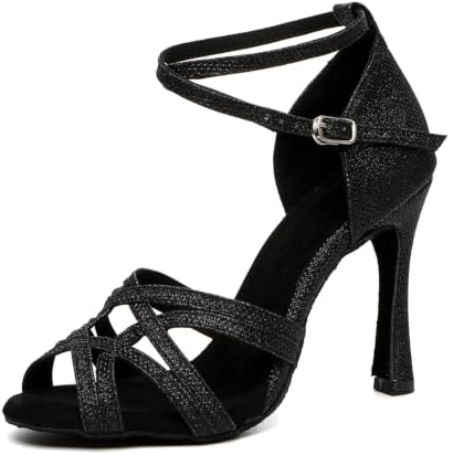 MINITOO Chaussures Salle Femme T-Strap Confortables Sandales de Fête L517, 38 EU