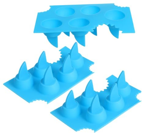 Cabilock 3pcs Shape Silicone Ice Cube Tray Novelty Ice Molds Reusable for Drinks Whiskey Parties Kitchen Accessories