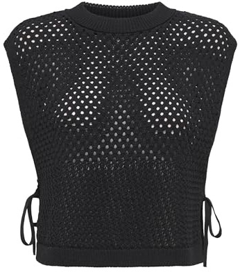 Onlcasa Life SL String O-Neck Pull KNT, Negro, L