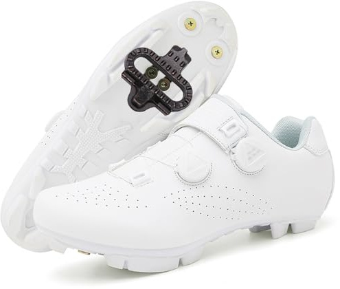 PENXZT Mountainbike Schuhe Unisex kompatibel mit SPD 2 Schrauben mit Cleats, Fahrradschuhe MTB Schuhe Atmungsaktive Outdoor-Radschuhe